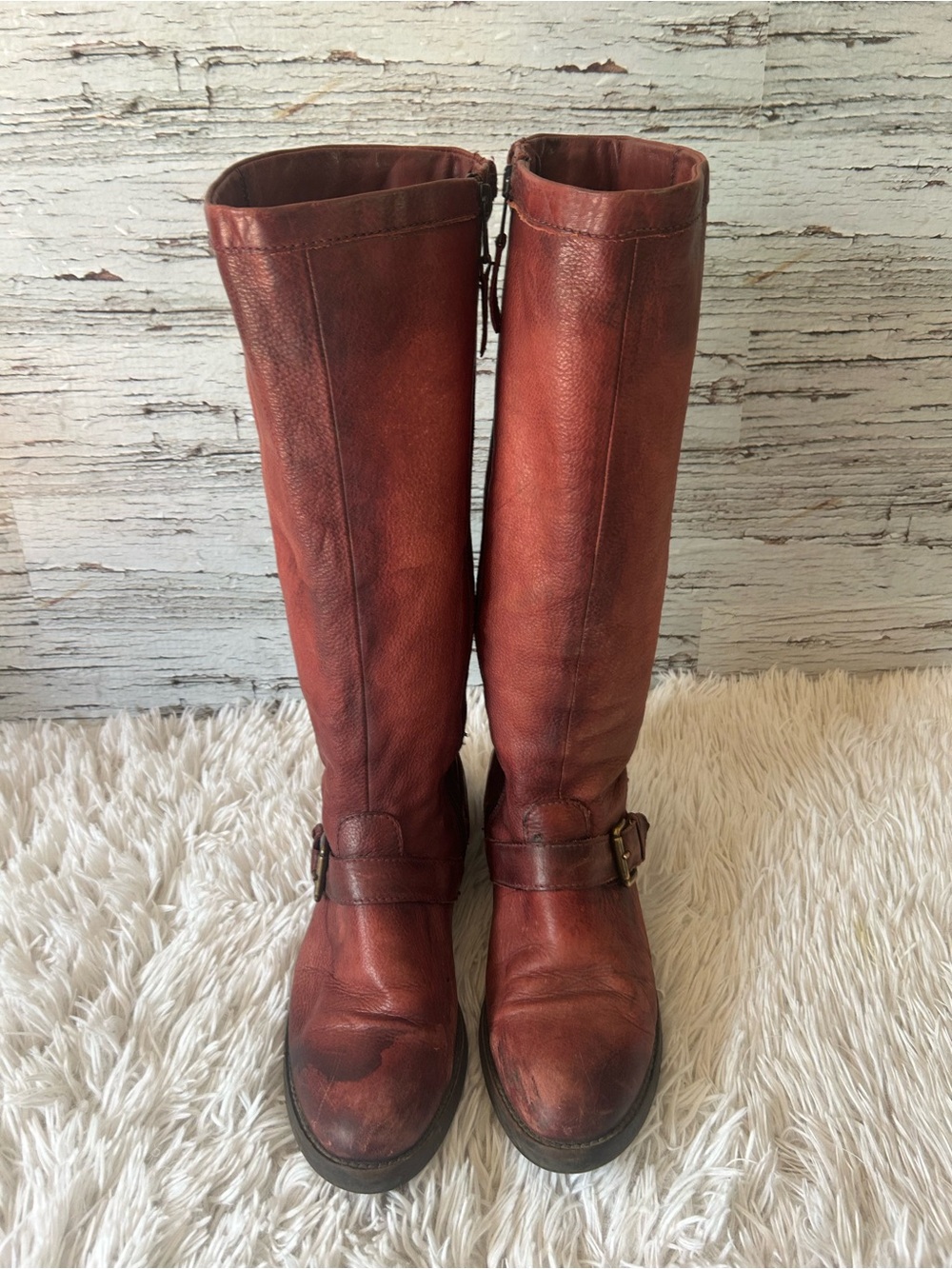 MJUS Soft Leather Rustic Riding Boots - Picture 2 of 9